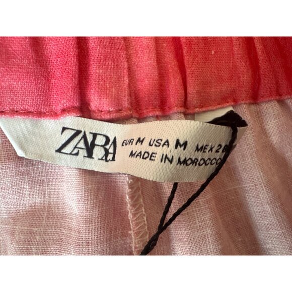 2/$30 ZARA Medium Womens Ombré Linen Blend Pants - Picture 6 of 13